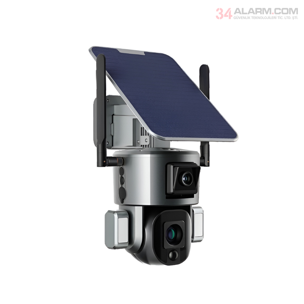 CN-204G-10X 4K Solar 4G Çift Lensli PTZ Kamera