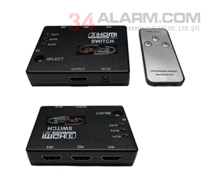 HDMI-EX-3X1 3 Giriş 1 Çıkış HDMI Çoğaltıcı