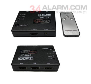 HDMI-EX-3X1 3 Giriş 1 Çıkış HDMI Çoğaltıcı