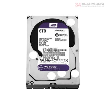 WD Purple 3.5'' 6TB 64MB SATA III 6Gb/s 7/24 Güvenlik
