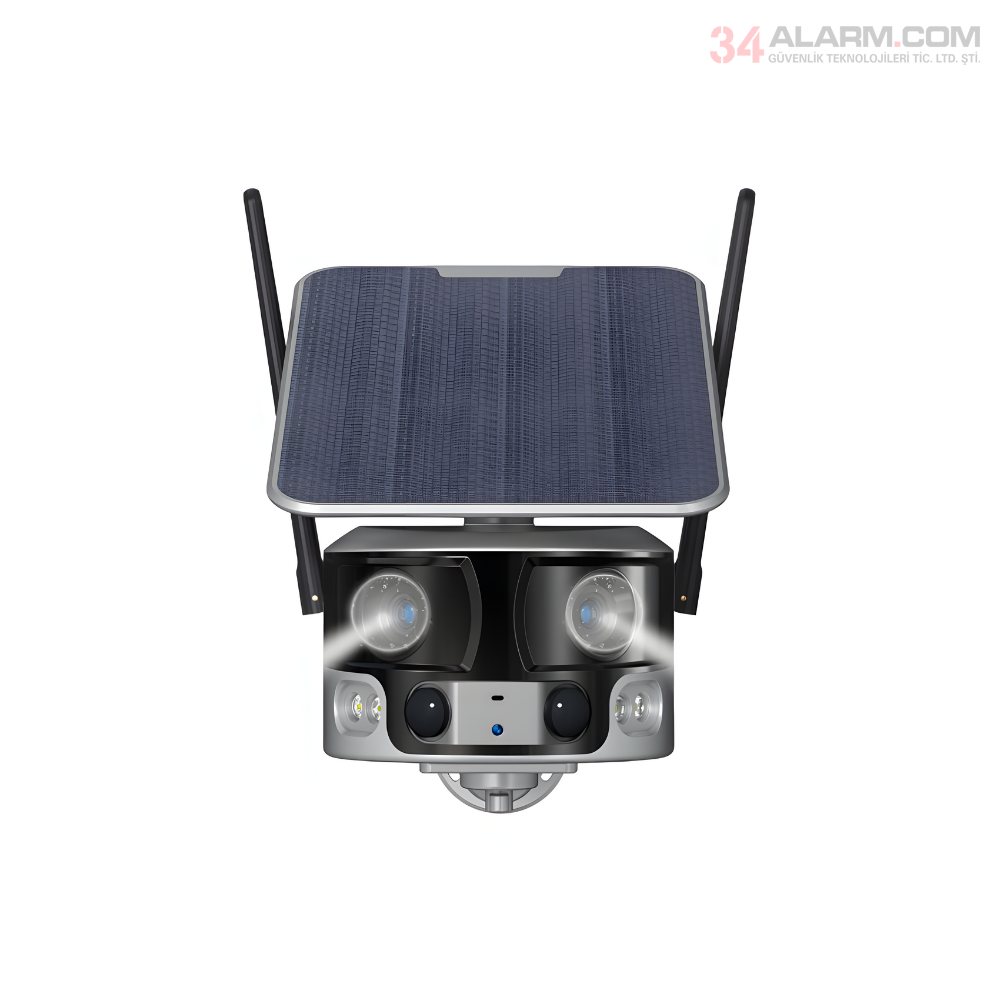 CN-203G-4K 4K/8MP 4G Panoramik Solar Enerjili Bataryalı Kamera